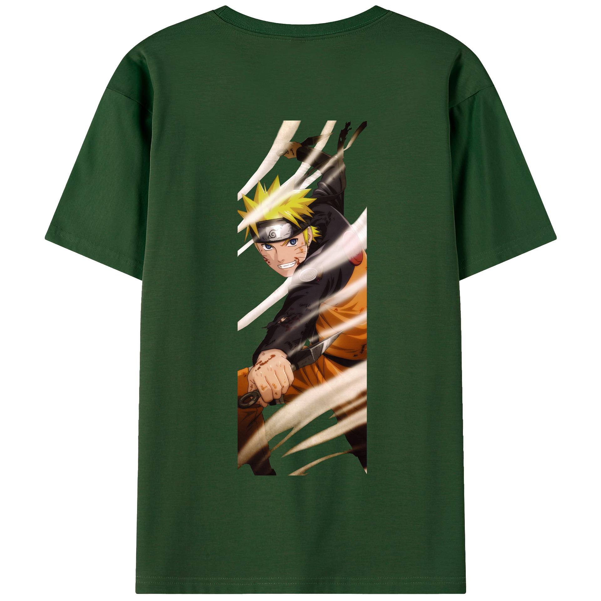 （画像用） NARUTO -ナルト- うずまき ナルト Uzumaki Naruto 綿100％半袖Tシャツ（背面プリント）